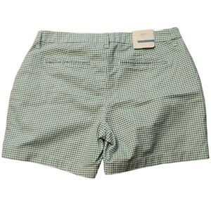 Old Navy Shorts Womens Size 4 San Francisco chino gingham green white NEW